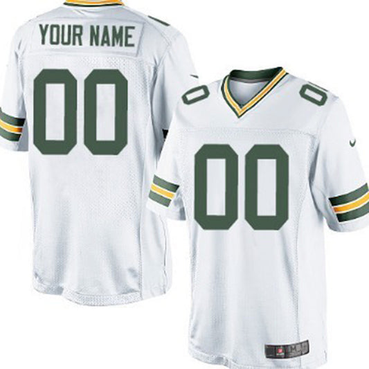 Custom GB.Packers White Limited Jersey Stitched American Football Jerseys - Main View