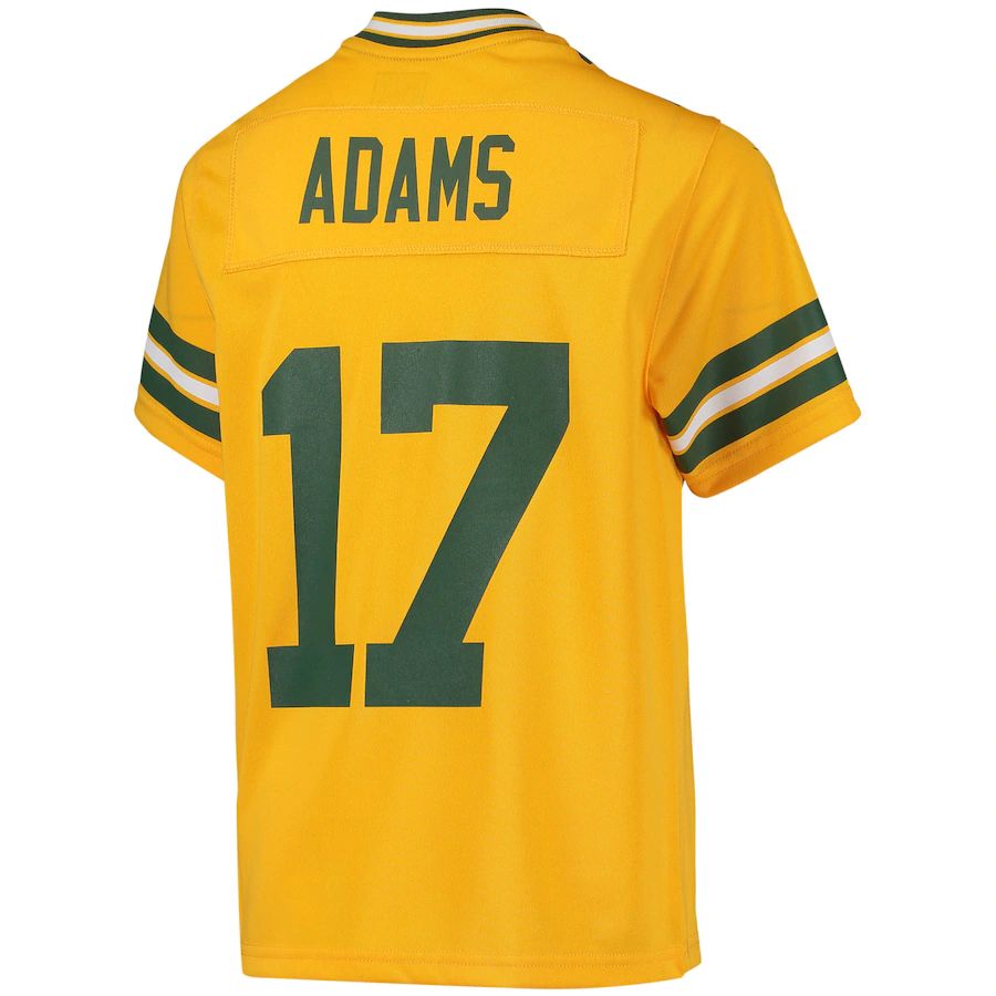 GB.Packers #17 Davante Adams  Gold Inverted Team Game Jersey Stitched American Football Jerseys - Main View