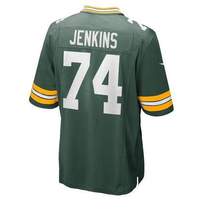 GB.Packers #74 Elgton Jenkins Green Game Jersey Stitched American Football Jerseys - Main View