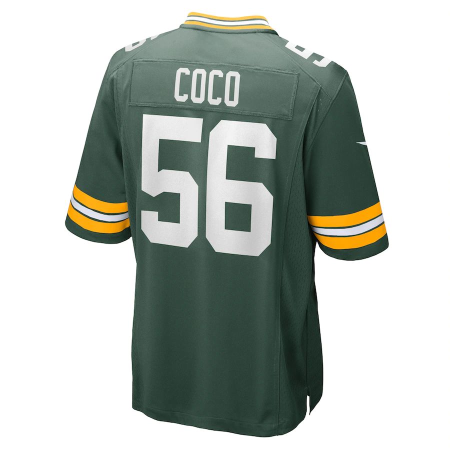 GB.Packers #56 Jack Coco Green Game Player Jersey Stitched American Football Jerseys - Main View