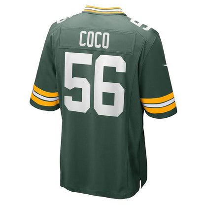 GB.Packers #56 Jack Coco Green Game Player Jersey Stitched American Football Jerseys - Main View