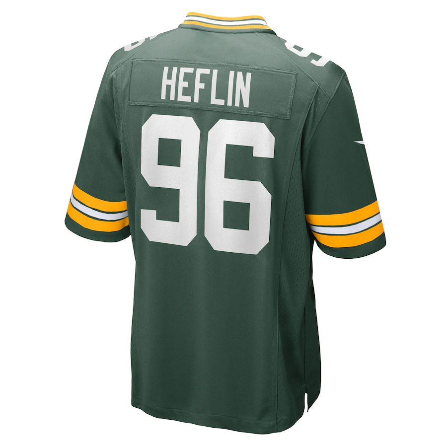 GB.Packers #96 Jack Heflin Green Game Player Jersey Stitched American Football Jerseys - Main View