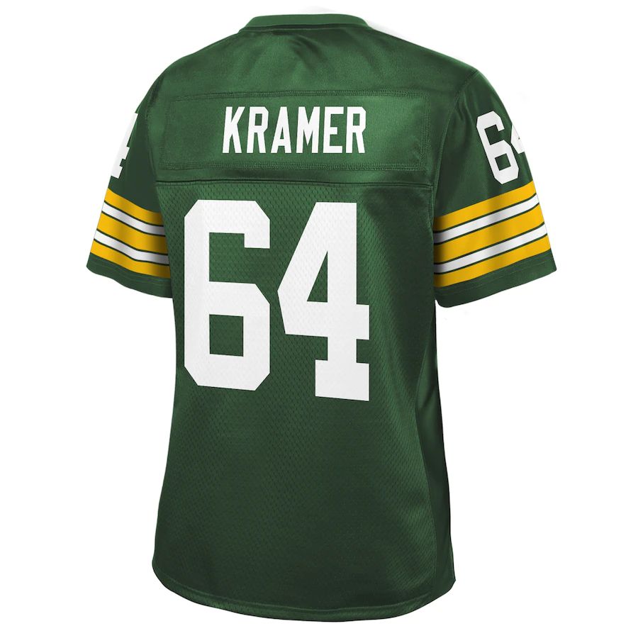 GB.Packers #64 Jerry Kramer Pro Line Green Retired Player Jersey Stitched American Football Jerseys - Main View