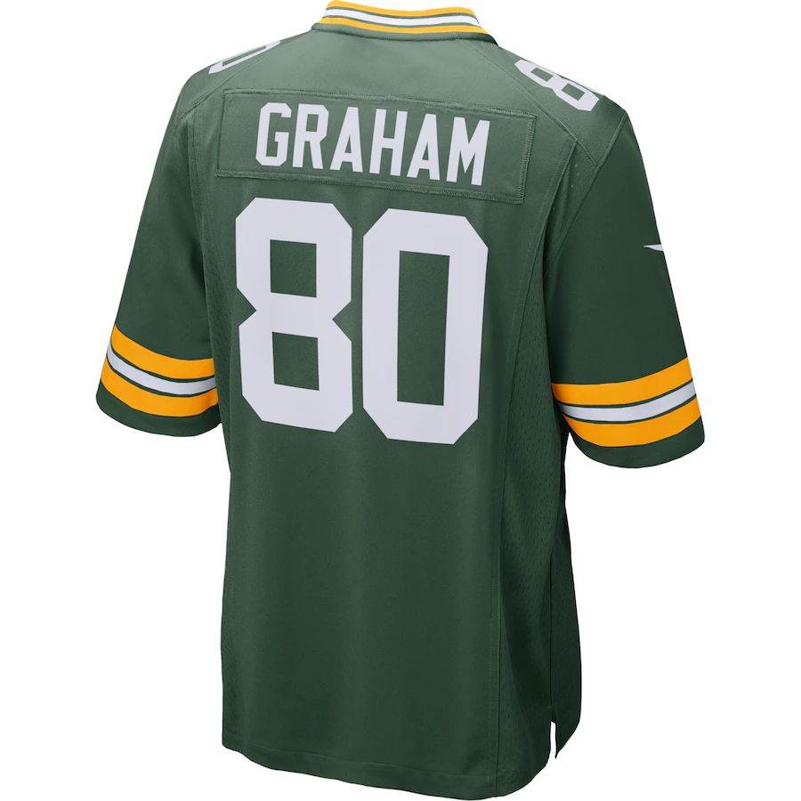 GB.Packers #80 Jimmy Graham Green Game Jersey Stitched American Football Jerseys - Main View
