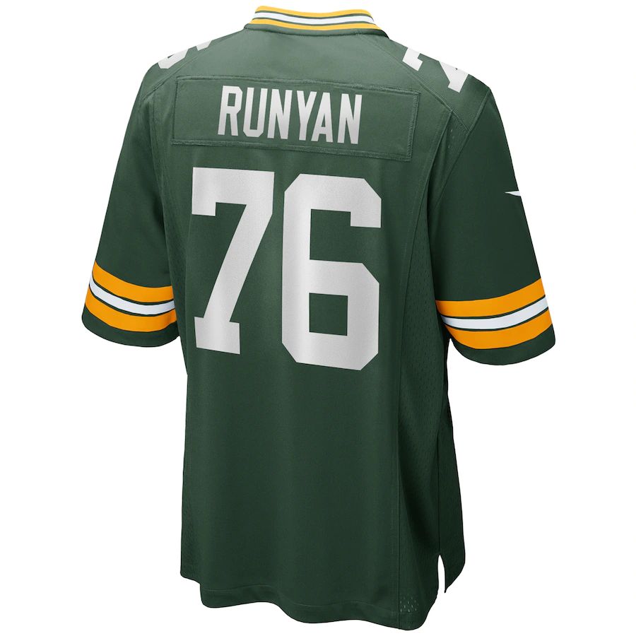 GB.Packers #76 Jon Runyan Green Player Game Jersey Stitched American Football Jerseys - Main View