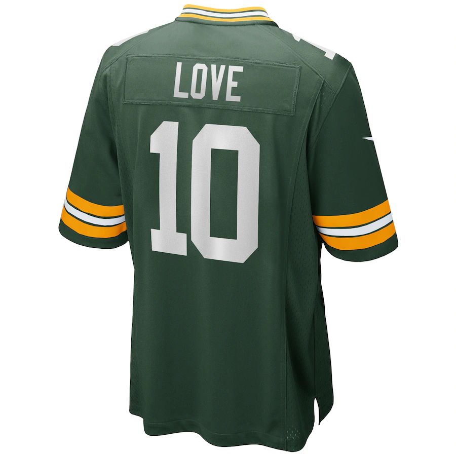 GB.Packers #10 Jordan Love Green Game Jersey Stitched American Football Jerseys - Main View