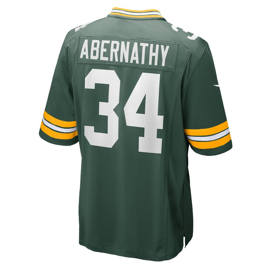 GB.Packers #34 Micah Abernathy Green Game Player Jersey Stitched American Football Jerseys - Main View