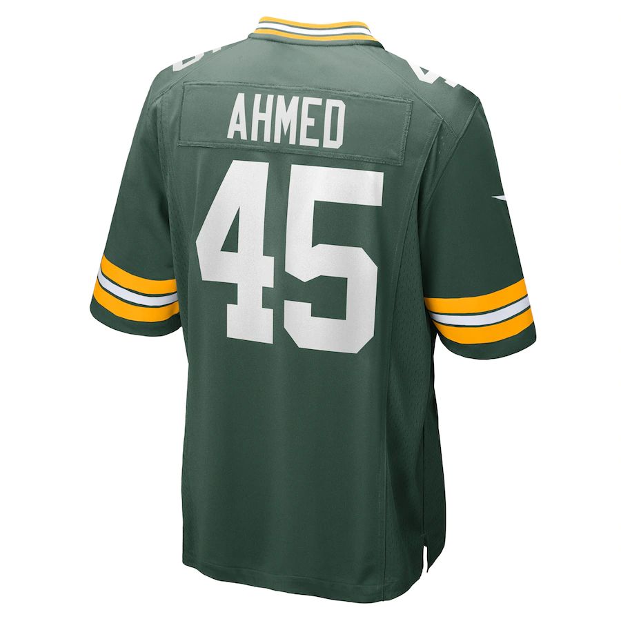 GB.Packers #45 Ramiz Ahmed Green Game Player Jersey Stitched American Football Jerseys - Main View