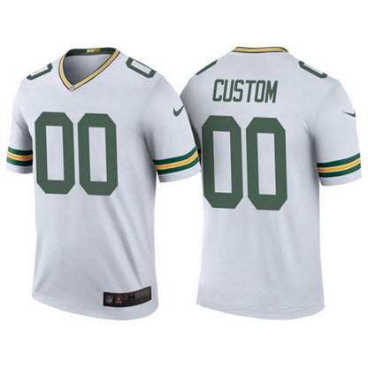 Custom GB.Packers White Custom Color Rush Legend Limited Jersey Stitched American Football Jerseys - Main View