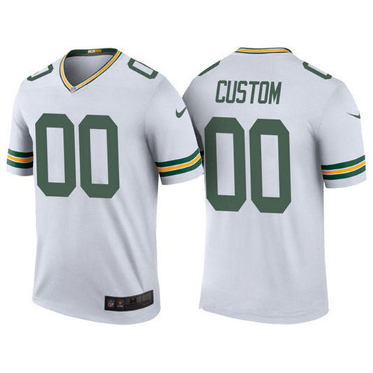 Custom GB.Packers White Custom Color Rush Legend Limited Jersey Stitched American Football Jerseys - Main View