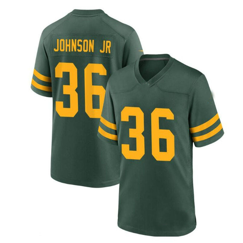 GB.Packers #36 Anthony Johnson Alternate Jersey - Green Stitched American Football Jerseys - Main View