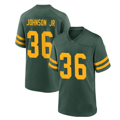GB.Packers #36 Anthony Johnson Alternate Jersey - Green Stitched American Football Jerseys - Main View