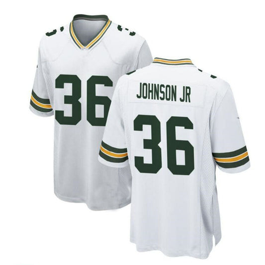 GB.Packers #36 Anthony Johnson Game Jersey - White Stitched American Football Jerseys - Main View