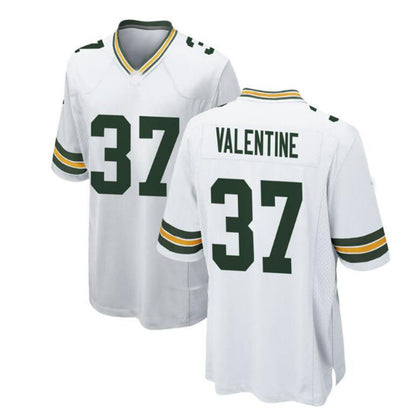 GB.Packers #37 Carrington Valentine Game Jersey - White Stitched American Football Jerseys - Main View
