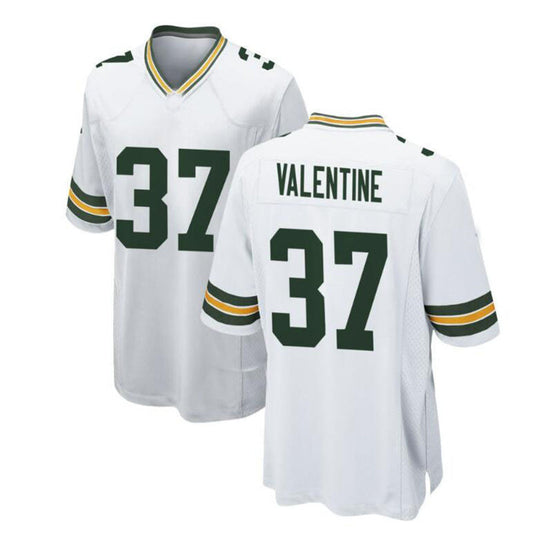 GB.Packers #37 Carrington Valentine Game Jersey - White Stitched American Football Jerseys - Main View