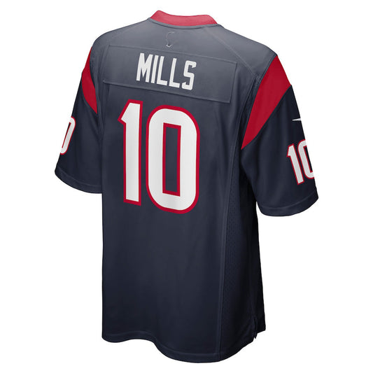 H.Texans #10 Davis Mills Navy Player Game Jersey Stitched American Football Jerseys - Main View