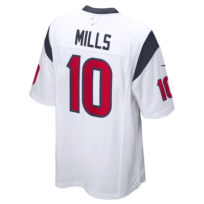 H.Texans #10 Davis Mills White Game Player Jersey Stitched American Football Jerseys - Main View