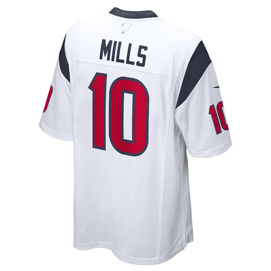 H.Texans #10 Davis Mills White Game Player Jersey Stitched American Football Jerseys - Main View