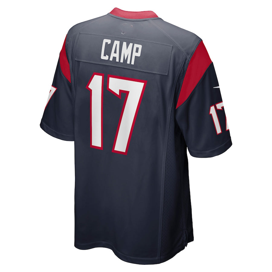 H.Texans #17 Jalen Camp Navy Game Player Jersey Stitched American Football Jerseys - Main View