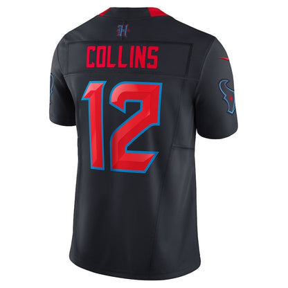 H.Texans #12 Nico Collins Navy Alternate 2 Vapor F.U.S.E. Limited American Football Jersey - Main View