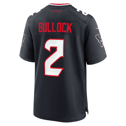 H.Texans #2 Calen Bullock Navy Team Game American Football Jersey - Main View