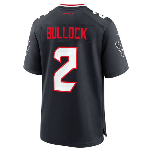 H.Texans #2 Calen Bullock Navy Team Game American Football Jersey - Main View