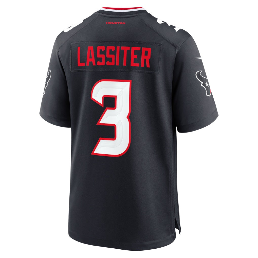 H.Texans #3 Kamari Lassiter Navy Team Game American Football Jersey - Main View