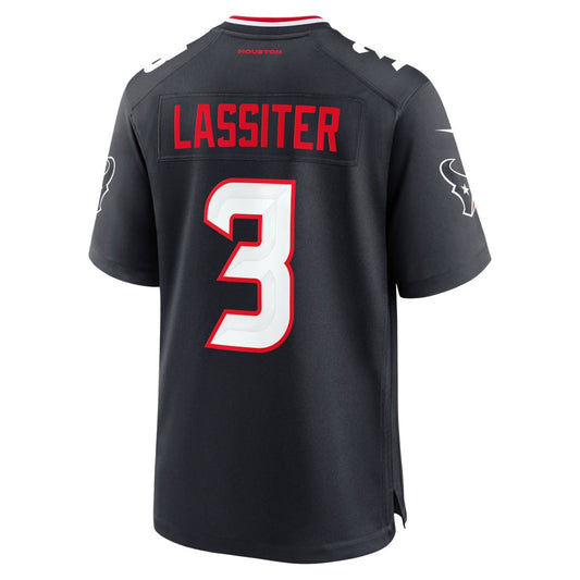 H.Texans #3 Kamari Lassiter Navy Team Game American Football Jersey - Main View