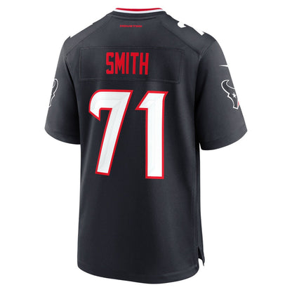 H.Texans #71 Braden Smith Navy Team Game American Football Jersey - Main View