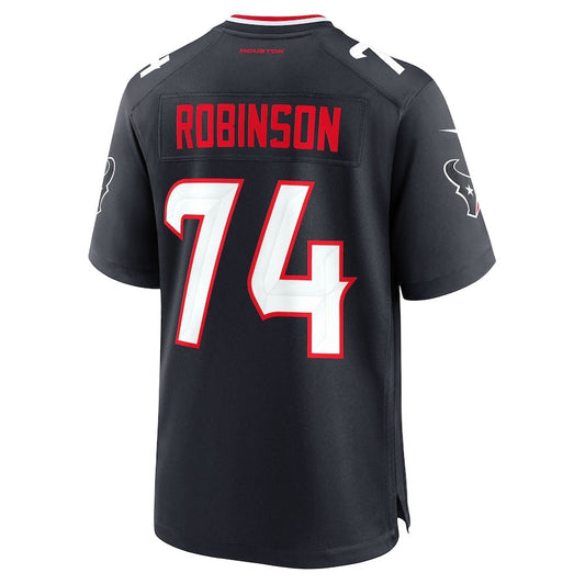 H.Texans #74 Cam Robinson Navy Team Game American Football Jerseys - Main View