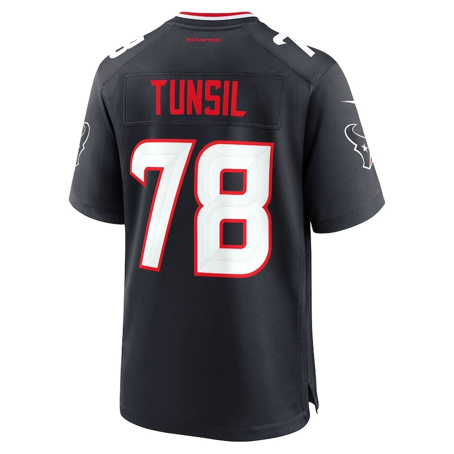 H.Texans #78 Laremy Tunsil Navy Team Game American Football Jersey - Main View
