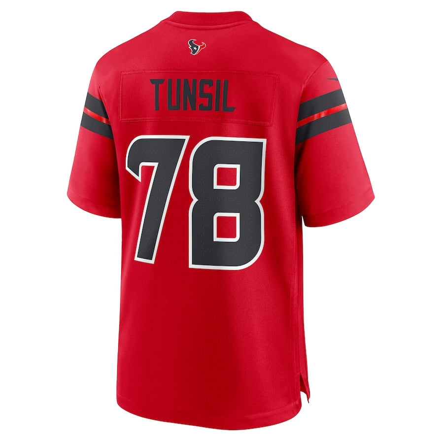 H.Texans #78 Laremy Tunsil Red Alternate Game American Football Jersey - Main View