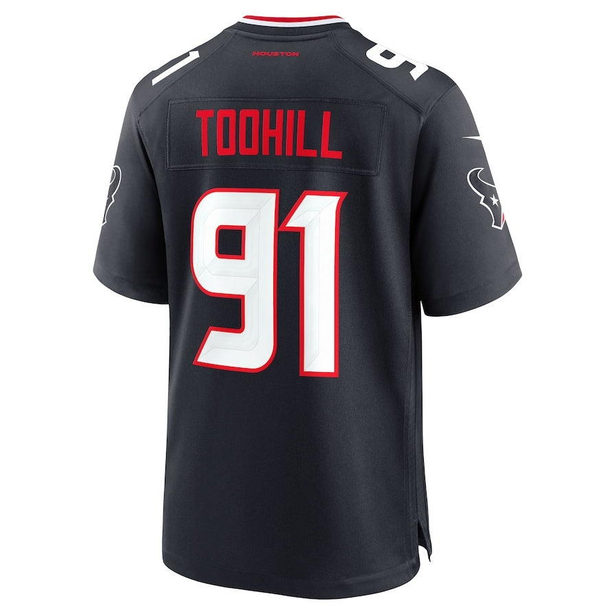 H.Texans #91 Casey Toohill Navy Team Game American Football Jerseys - Main View