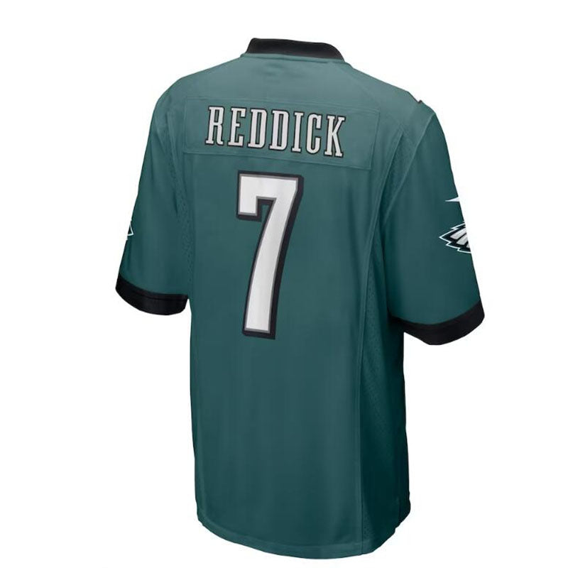 P.Eagles #7 Haason Reddick Super Bowl LVII Patch Game Jersey - Midnight Green Stitched American Football Jerseys - Main View