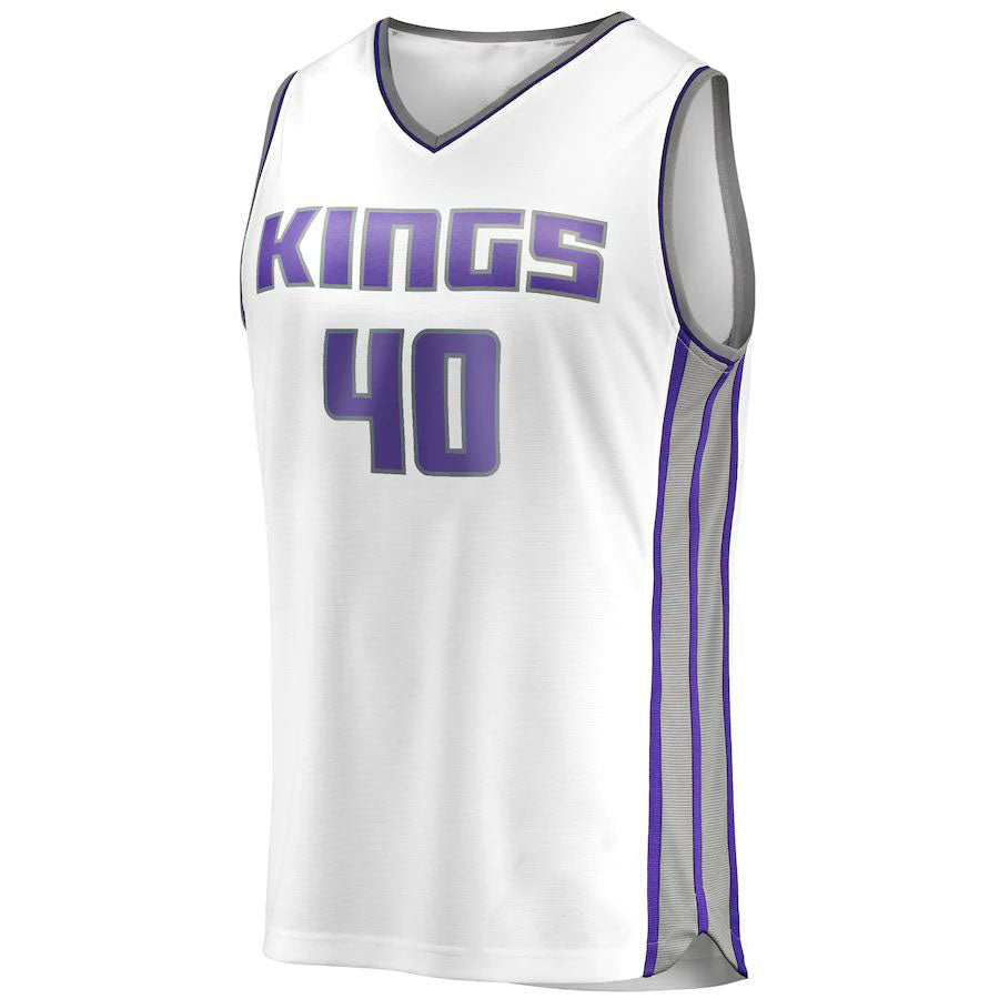 S.Kings #40 Harrison Barnes Fanatics Branded Fast Break Player Replica Jersey Association Edition White Stitched American Basketball Jersey - Main View