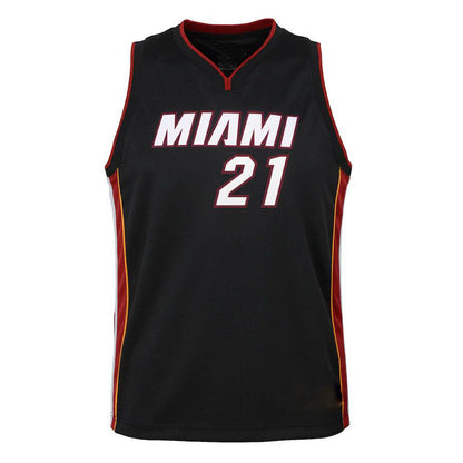 M.Heat #21 Hassan Whiteside wingman Jersey  Icon Edition Black Stitched American Basketball Jersey - Main View