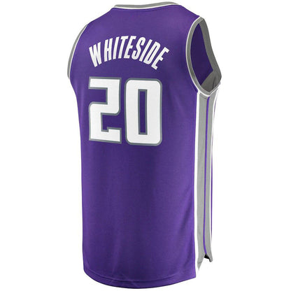 S.Kings #20 Hassan Whiteside Fanatics Branded  Fast Break Replica Jersey Purple Icon Edition Stitched American Basketball Jersey - Main View