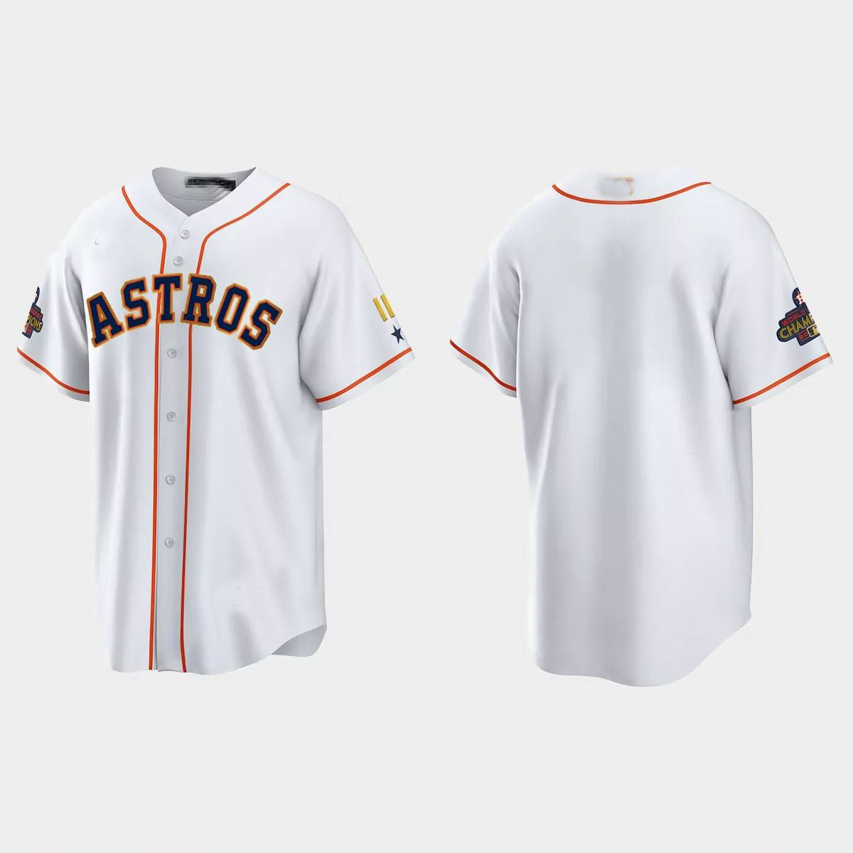 Houston Astros 2023 Gold Program Jersey ¨C White Stitches Baseball Jerseys - Main View
