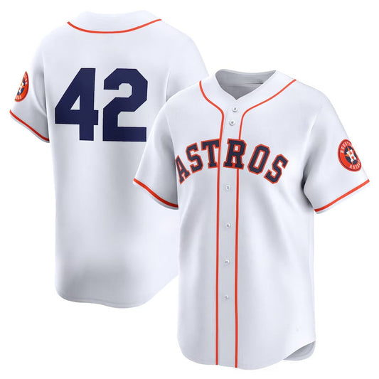 Houston Astros 2024 #42 Jackie Robinson Day Home Limited Jersey – White Stitches Baseball Jerseys - Main View