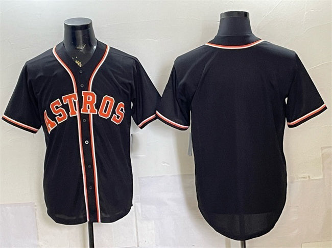 Houston Astros Blank 2026 Fashion Replica Black Out Stitched Baseball Jersey - Main View