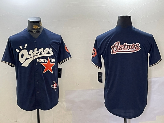 Houston Astros Blank Navy Cactus Jack Vapor Premier Stitched Baseball Jerseys - Main View