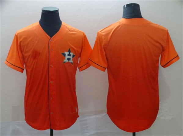 Houston Astros Blank Orange Fade Stitched Baseball Jersey - Main View