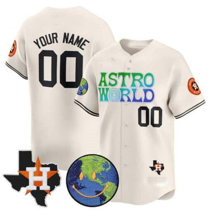 Custom Houston Astros Cactus Jack Astro World Vapor Premier Limited – All Stitched Baseball Jersey - Main View