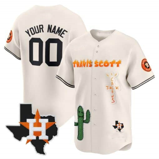 Custom Houston Astros Cactus Jack Patch Vapor Premier Limited – All Stitched Baseball Jersey - Main View