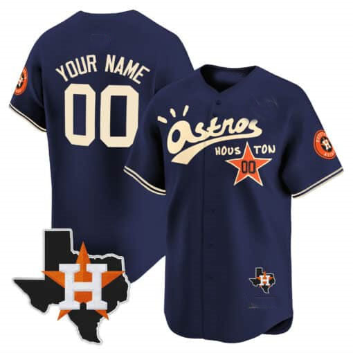 Custom Houston Astros Cactus Jack Style Vapor Premier Limited – All Stitched Baseball Jersey view 3