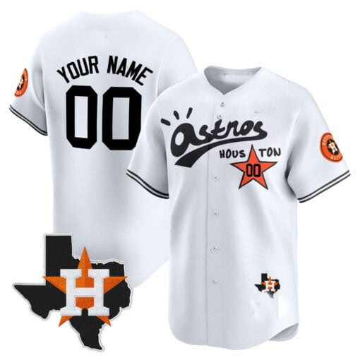Custom Houston Astros Cactus Jack Style Vapor Premier Limited – All Stitched Baseball Jersey view 5