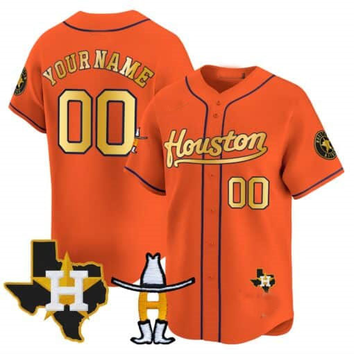 Custom Houston Astros Rodeo Patch Vapor Premier Limited – All Stitched Baseball Jersey view 2
