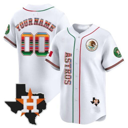 Custom Houston Astros Mexico Vapor Premier Limited V4 – All Stitched Baseball Jersey view 2