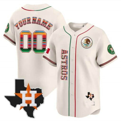 Custom Houston Astros Mexico Vapor Premier Limited V4 – All Stitched Baseball Jersey view 4