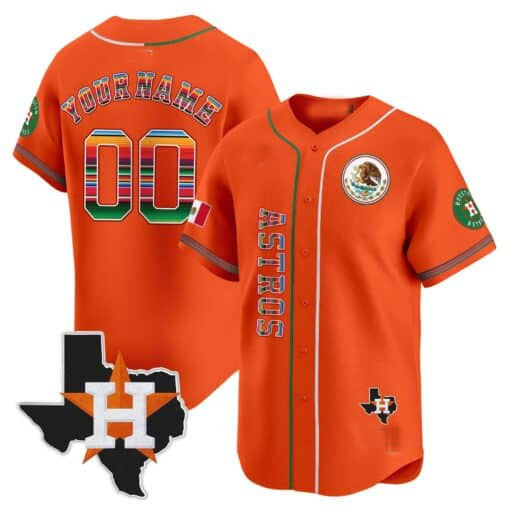Custom Houston Astros Mexico Vapor Premier Limited V4 – All Stitched Baseball Jersey view 5